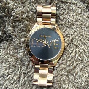Michael Kors Gold Watch with Black Face